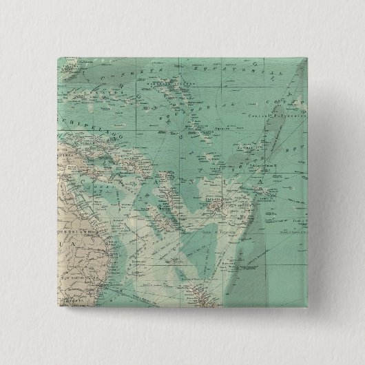 Zuidelijke Stille Oceaan Vierkante Button 5,1 Cm (Voorkant)