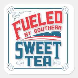 Zuidelijke Sweet Tea Square Stickers