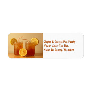 Zuidelijke Sweet Tea voor Twee in Mason Jars Etiket