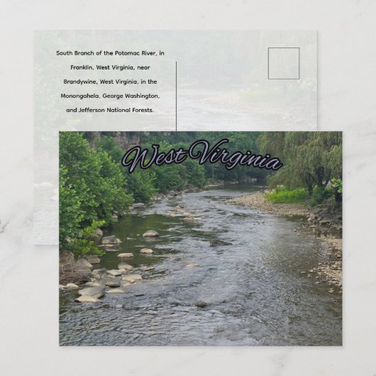 Zuidelijke tak van de Potomacrivier Briefkaart (Voorkant / Achterkant)