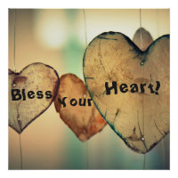 Zuidelijke Uitdrukking "Bless Your Heart" Glanzend
