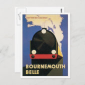 Zuidelijke Vintage Bournemouth Briefkaart (Voorkant / Achterkant)