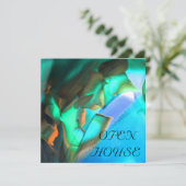 ZUIDELIJKE VLAUWE TURQUOISE ORANJE AANKONDIGING (Staand voorkant)