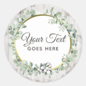 Zuidelijke Waterverf Katoen en botanisch Ronde Sticker (Voorkant)