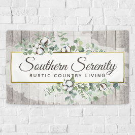 Zuidelijke Waterverf Katoen en botanisch Spandoek