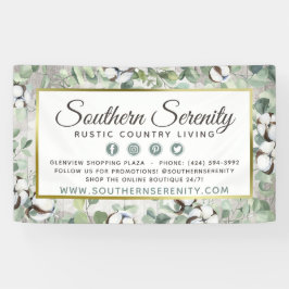 Zuidelijke Waterverf Katoen en botanisch Spandoek