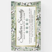 Zuidelijke Waterverf Katoen en botanisch Spandoek (Verticaal)