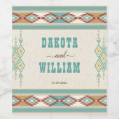 Zuidelijke westerne boho-bruiloft wijn etiket (Enkel label)