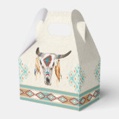 Zuidelijke westerne boho folk bruiloft bedankdoosjes (Achterkant)