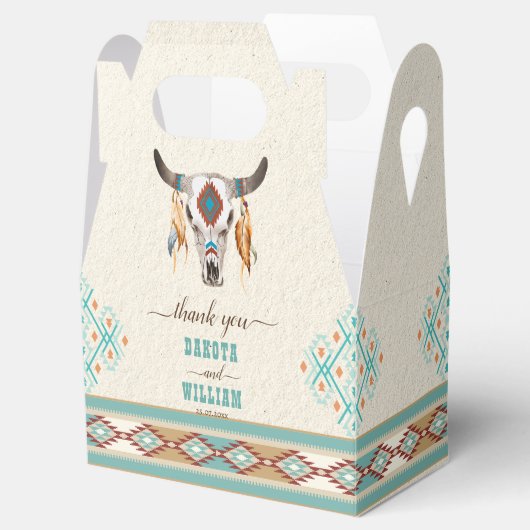 Zuidelijke westerne boho folk bruiloft bedankdoosjes (Geopend)