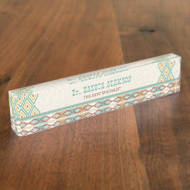 Zuidelijke westerne Boho-kantoor Naambordje