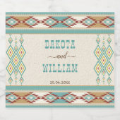 Zuidelijke westerne boho-stam gepersonaliseerd bier etiket (Enkel label)