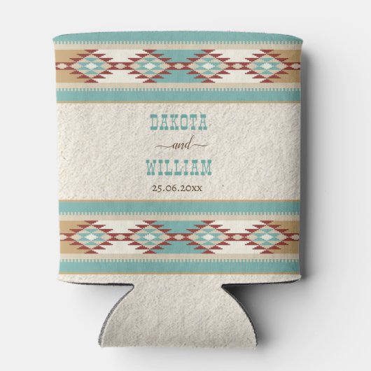 Zuidelijke westerne Boho-stammenfeestgeschenken Blikjeskoeler (Achterkant)