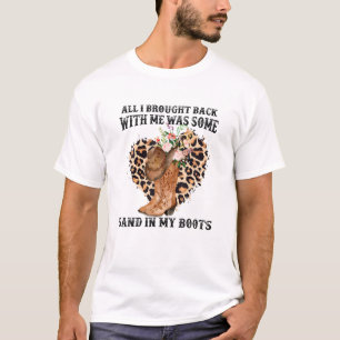 Zuidelijke Westerne leopard Cowboy Boots Pet T-shirt