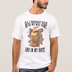 Zuidelijke Westerne leopard Cowboy Boots Pet T-shirt