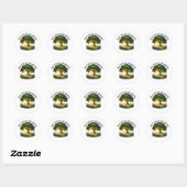 Zuidelijke zomers ronde sticker (Vel)
