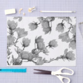 Zuidelijke Zwarte en Witte Magnolia Flowers Tissuepapier (Craft)