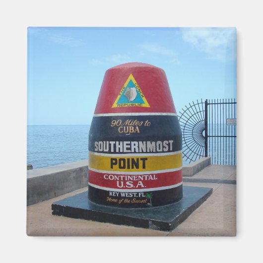 Zuidelijkste Point Buoy Key West Florida magneet (Voorkant)