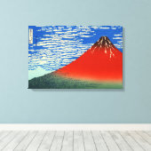 Zuidenwind, heldere lucht Katsushika Hokusai 1830 Canvas Afdruk (Insitu (Houten vloer))