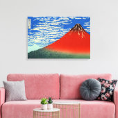 Zuidenwind, heldere lucht Katsushika Hokusai 1830 Canvas Afdruk (Insitu (Woonkamer))
