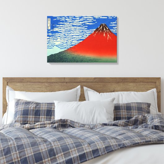 Zuidenwind, heldere lucht Katsushika Hokusai 1830 Canvas Afdruk (Insitu (Slaapkamer))