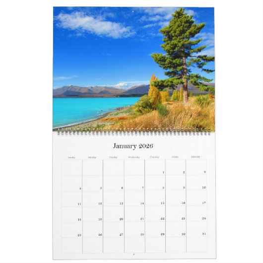Zuidereiland NZ 2025 Groot Kalender (Jan 2026)