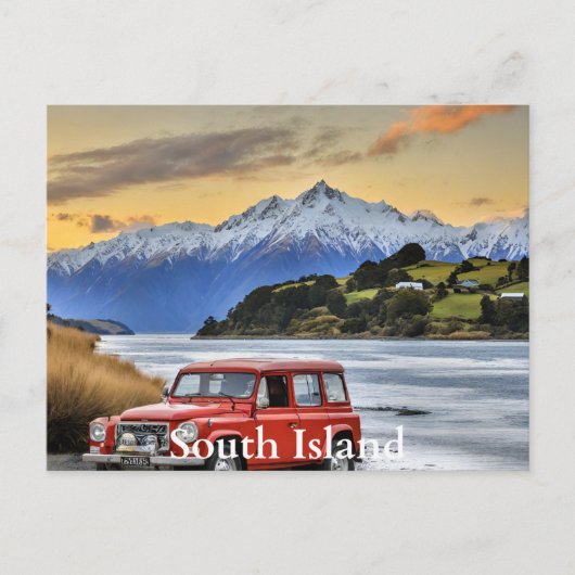 Zuidereiland NZ Briefkaart (Voorkant)