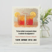 Zuiderse Trouw Zoete Thee Dinerfeest Kaart (Staand voorkant)