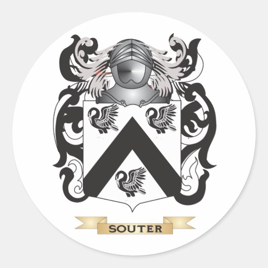 Zuiderwapen (Family Crest) Ronde Sticker (Voorkant)