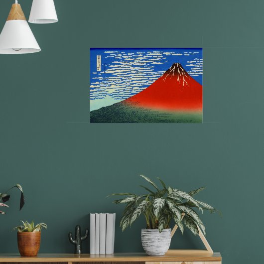 Zuiderwind, heldere hemel Katsushika Hokusai 1830 Poster (Woonkamer 1)