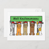 Zuidkoreaanse Gelukkige Kerstmis Feestdagenkaart (Voorkant / Achterkant)