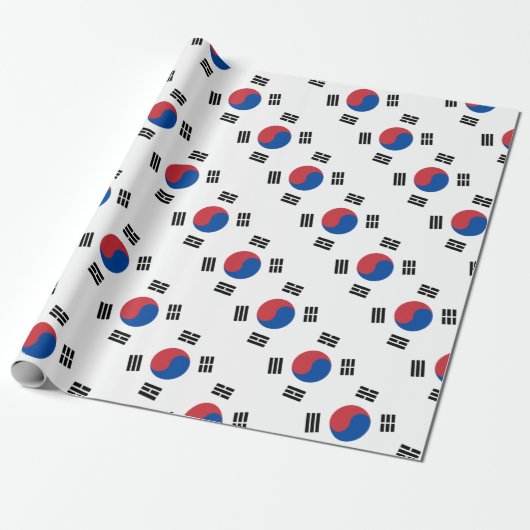Zuidkoreaanse Vlag - Korea - Taegeukgi - 대한민국의국기 Cadeaupapier (Uitgerold)