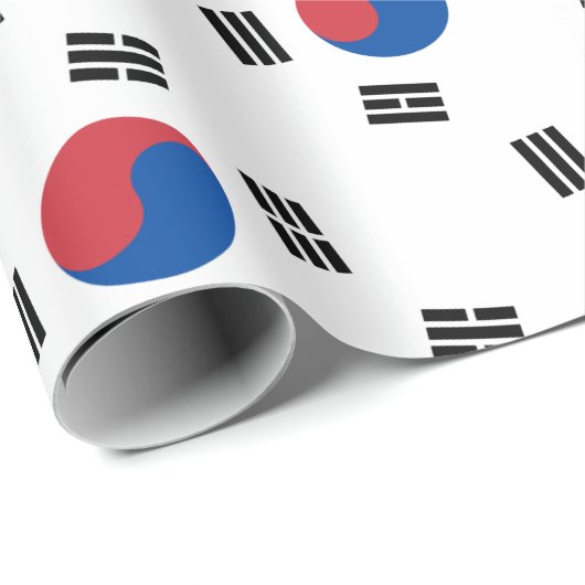 Zuidkoreaanse Vlag - Korea - Taegeukgi - 대한민국의국기 Cadeaupapier (Rol Hoek)