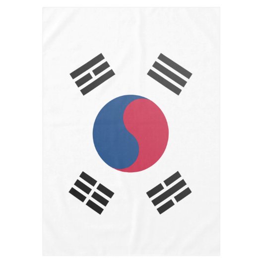 Zuidkoreaanse vlag tafelkleed (Voorkant)