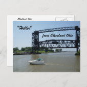 ZUIDKUST VAN HET ERIE CLEVELAND-MEER briefkaart (Voorkant / Achterkant)