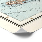  Zuidoost-Amerikaanse en Caribische kaart (1900) Poster (Hoek)