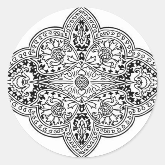Zuidoost-Aziatisch ontwerp 2 Ronde Sticker (Voorkant)