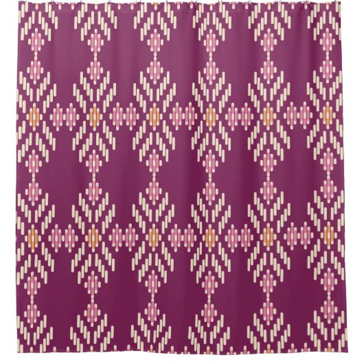 Zuidoost-Aziatisch: Retro Aboriginal Pattern Douchegordijn (Voorkant)