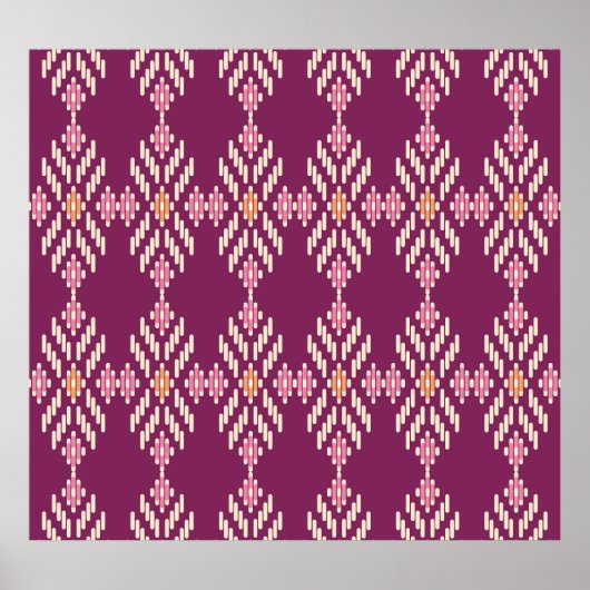 Zuidoost-Aziatisch: Retro Aboriginal Pattern Poster (Voorkant)