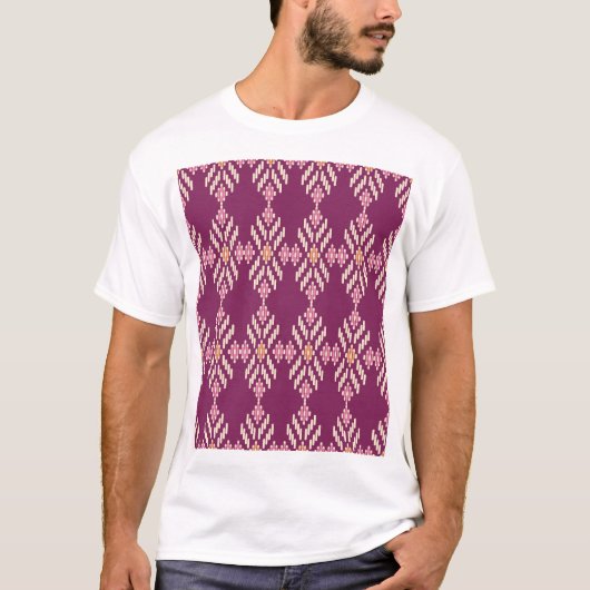 Zuidoost-Aziatisch: Retro Aboriginal Pattern T-shirt (Voorkant)