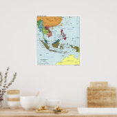 Zuidoost-Aziatische kaart 2003 Poster (Keuken)