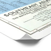 " Zuidoost-Azië: 1955 Gedetailleerde KAART ... Poster (Hoek)