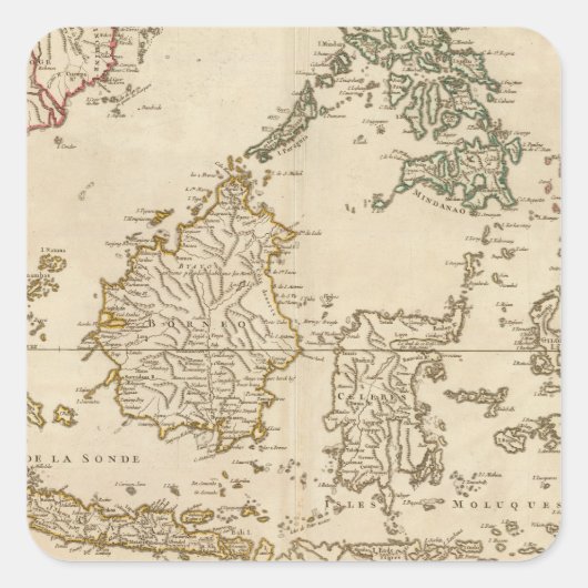 Zuidoost-Azië 3 Vierkante Sticker (Voorkant)