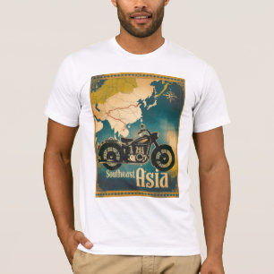 Zuidoost-Azië Motorfiets Routes T-shirt