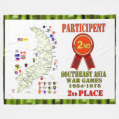 ZUIDOOST-AZIË OORLOGSSPELEN 2E PLAATS FLEECE DEKEN (Voorkant (Horizontaal))