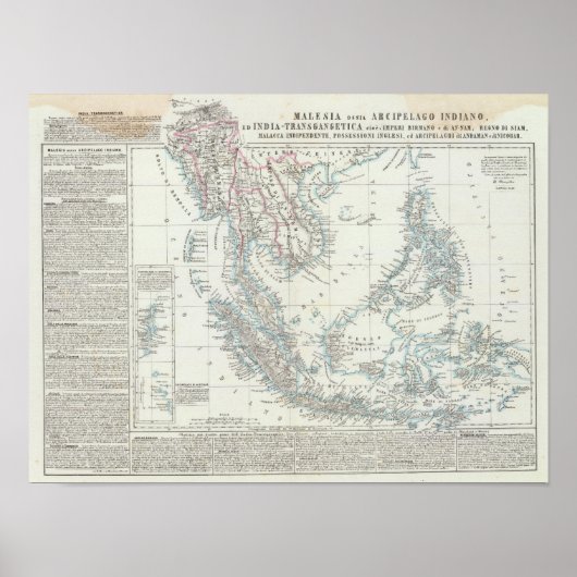 Zuidoost-Azië Poster (Voorkant)