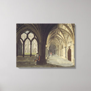 Zuidoost-hoek van de Cloisters, bord T uit 'W Canvas Afdruk