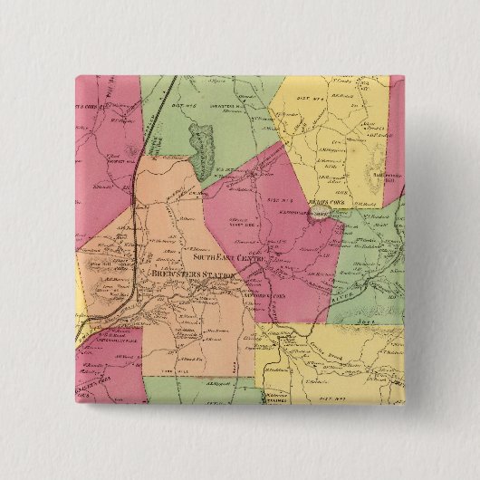 Zuidoost, stad vierkante button 5,1 cm (Voorkant)