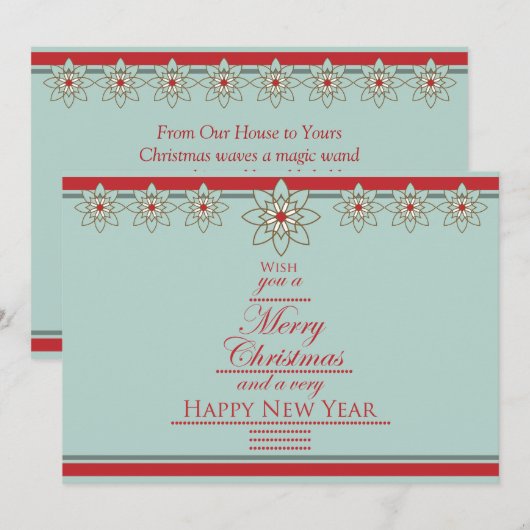 Zuidoost-westerse stijl Gelukkig kerstfeest Nieuwj Feestdagenkaart (Voorkant / Achterkant)