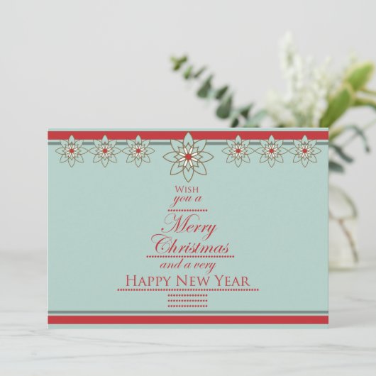 Zuidoost-westerse stijl Gelukkig kerstfeest Nieuwj Feestdagenkaart (Staand voorkant)